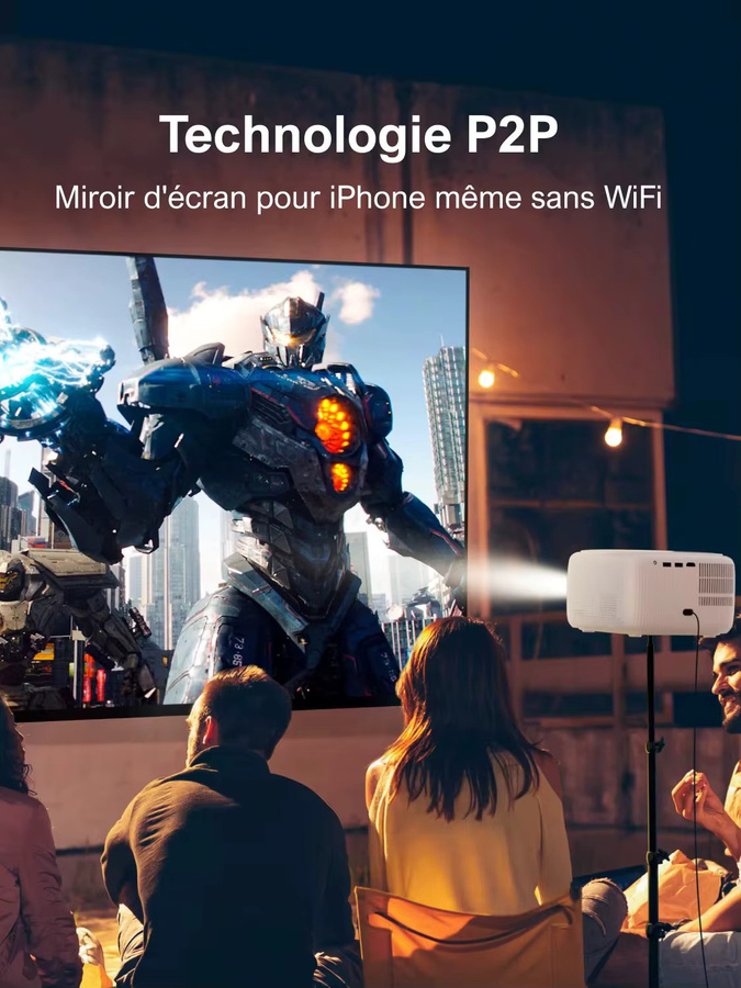ULTIMEA Heimkinosystem mit 7.1 Soundbar, Subwoofer und 1080P Full HD Mini-Projektor, WiFi 6, Weiß - Bild 4
