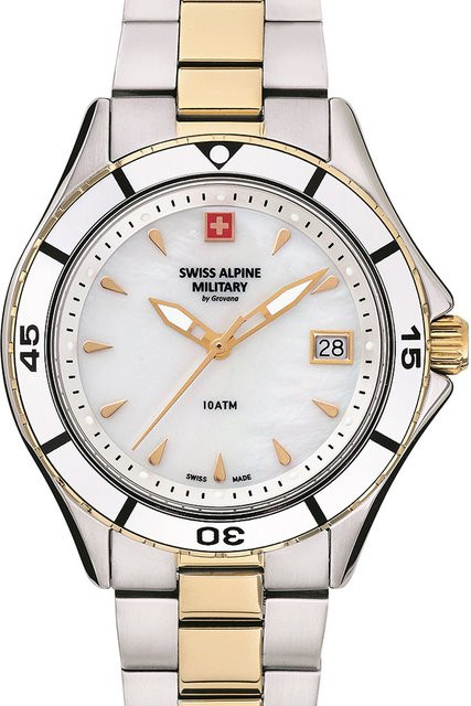 Swiss Alpine Military Damenuhr, Quarz, Edelstahl, 36 mm, 10 ATM - Bild 1