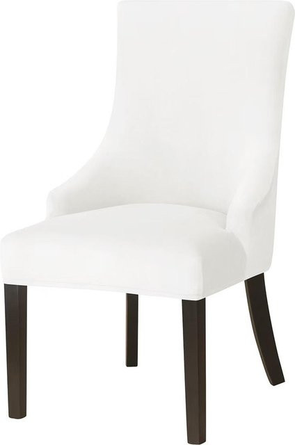 Yiran Furniture Universal Stuhlbezug im skandinavischen Design mit integrierter Rückenlehne, elastisch, Weiß, B/T/H: 21 x 16 x 6 cm - Bild 1
