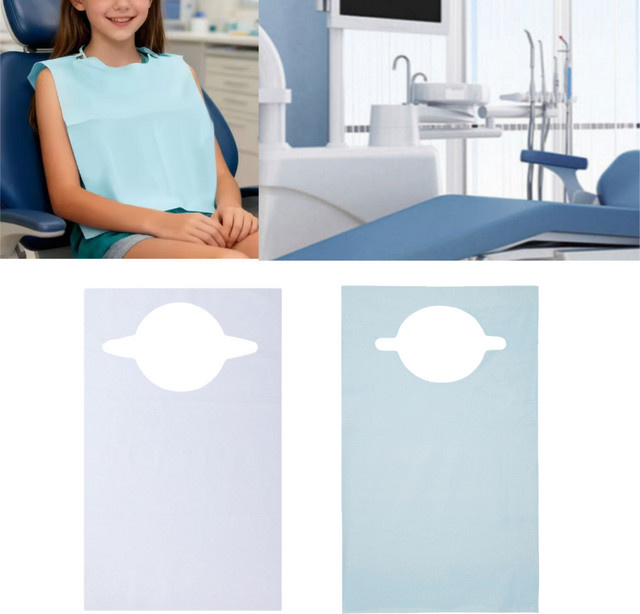 NEWLLEXX Einweg Dental Lätzchen, 50 Stück, Unisex, Wasserdicht - Bild 1