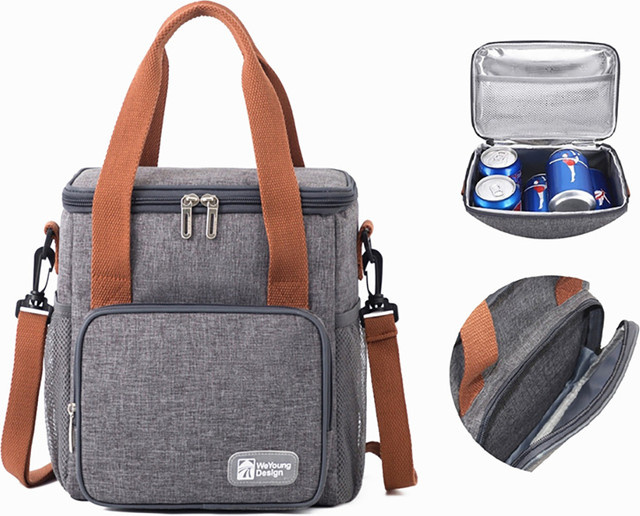 Isolierte LISM Outdoor-Lunchbox als Bento-Tasche für Picknicks und Reisen in Schwarz oder Grau - Bild 1