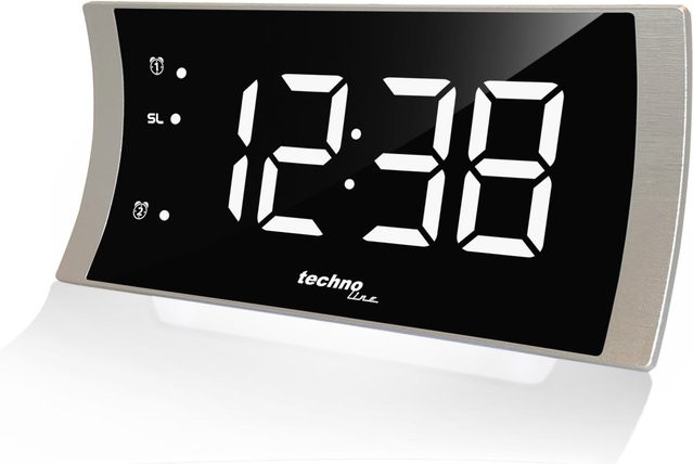 Technoline Radiowecker WT494 in Silber mit FM-Radio und USB-Ladeanschluss - Bild 1