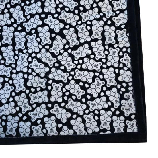 Pavo DIY Ausmaldecke aus Polyester, Waschbare und Wiederverwendbare Basteldecke mit Tiermotiven in Schwarz - Bild 1