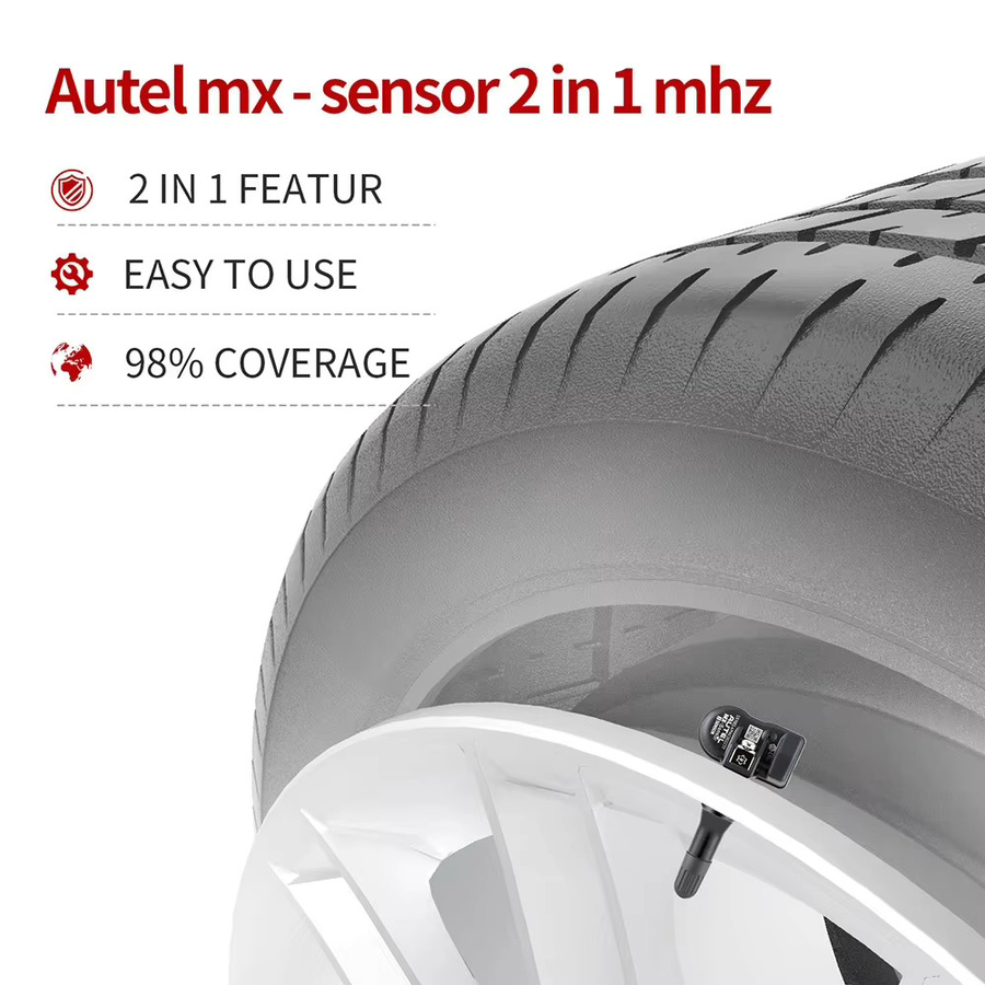 Autel Globales 2-in-1 MX-Sensor-Programmierwerkzeug für TPMS-Reifendrucksensoren 315/433 MHz kompatibel mit 508TS 601TS 808TS 906TS - Bild 3