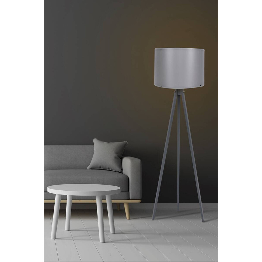 Opviq Stehlampe Grau aus Polypropylen und MDF mit E27 Fassung, B/T/H: 38 x 38 x 145 cm - Bild 2
