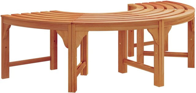 vidaXL Baumbank aus Massivholz Akazie und Eukalyptus in Braun, B/T/H: 300 x 80 x 45 cm - Bild 1