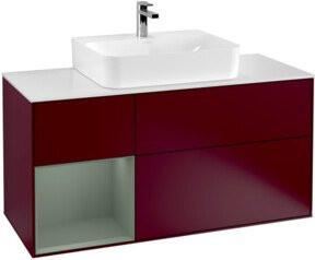 V&B Waschtischunterschrank Finion in Lackausführung mit linkem Regal, Breite: 120 cm, Tiefe: 50,1 cm, Höhe: 50,1 cm - Bild 1