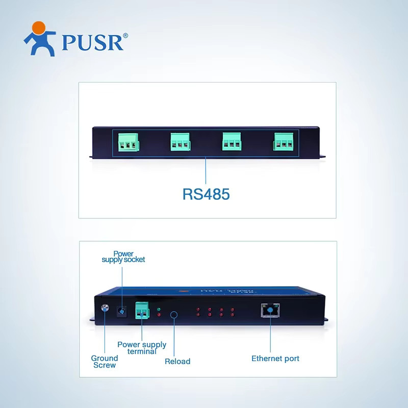 USR-N540 H7 Ethernet-Konverter RS485 4-Kanal TCP-Server IoT-Gerät mit Modbus Gateway und MQTT Unterstützung in Schwarz - Bild 3