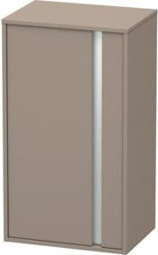 Duravit Ketho Halbhochschrank mit Tür links in Basalt Matt, B/T/H: 50 x 36 x 88 cm - Bild 1