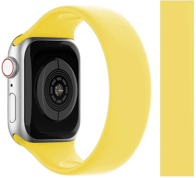 Solo Loop Armband für Apple Watch, Silikon, gelb, Unisex - Bild 1