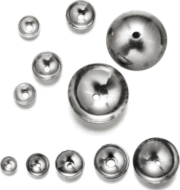 YouYoungDifferent Perlenkappen Edelstahl, Silber Ton, 3-8mm, Unisex - Bild 1