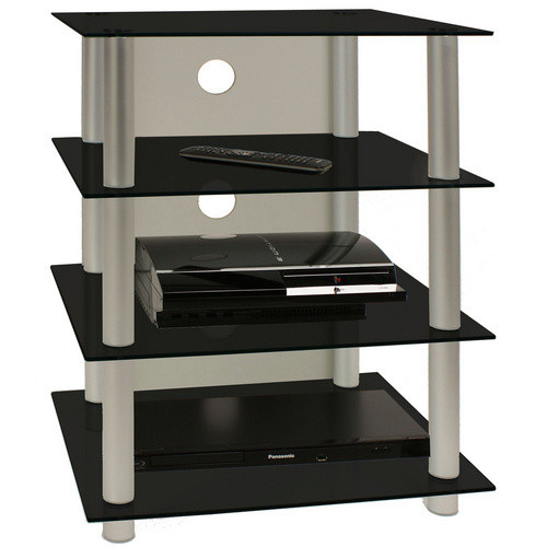 VCM HiFi-Möbel Blados in Silber und Schwarz, Breite: 49 cm, Höhe: 70 cm - Bild 2