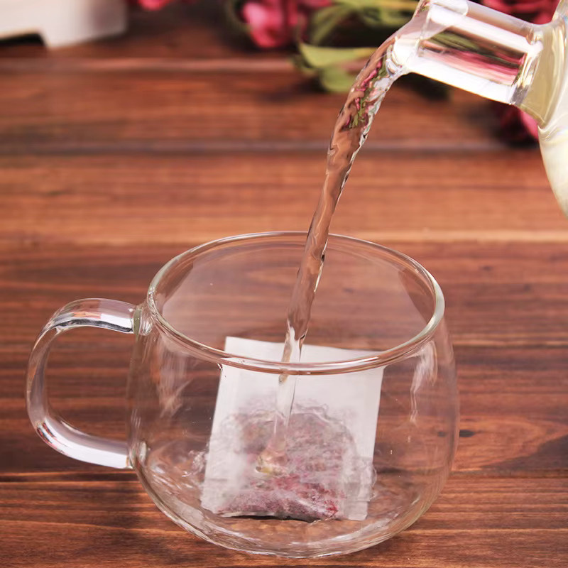 500 Stück YUAYO Einweg-Teebeutel aus biologisch abbaubarem Filterpapier, wärmeversiegelt, weiß, leer für Tee, Kaffee oder Kräuter - Bild 3