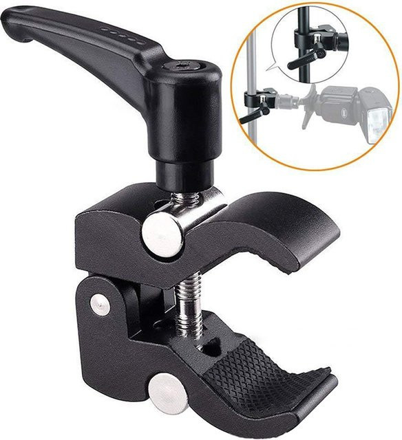 SD&HI Hawk Mouth Pliers Krabbenzange mit Magic Arm Gewindeklemme in Schwarz für Kamera-Fotografie-Zubehör - Bild 1