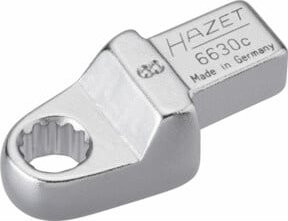 Hazet Einsteck-Ringschlüssel 6630C-8 mit 9 x 12 mm Einsteck-Vierkant und Außen-Doppel-Sechskant-Tractionsprofil in Silber - Bild 1