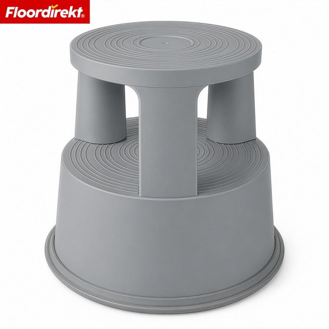 Floordirekt Rollhocker Elefantenfuß aus Kunststoff in Dunkelgrau - Bild 1