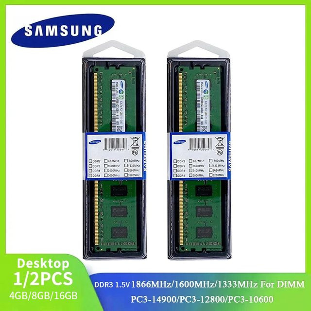 Samsung DDR3 DIMM Desktop RAM Speicher in Grün (4GB, 8GB oder 2GB) 240Pin PC3 1,5V - Bild 1