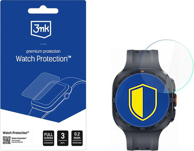 3MK FlexibleGlass Schutzfolie für Samsung Galaxy Watch Ultra, 3er Set, transparent - Bild 1