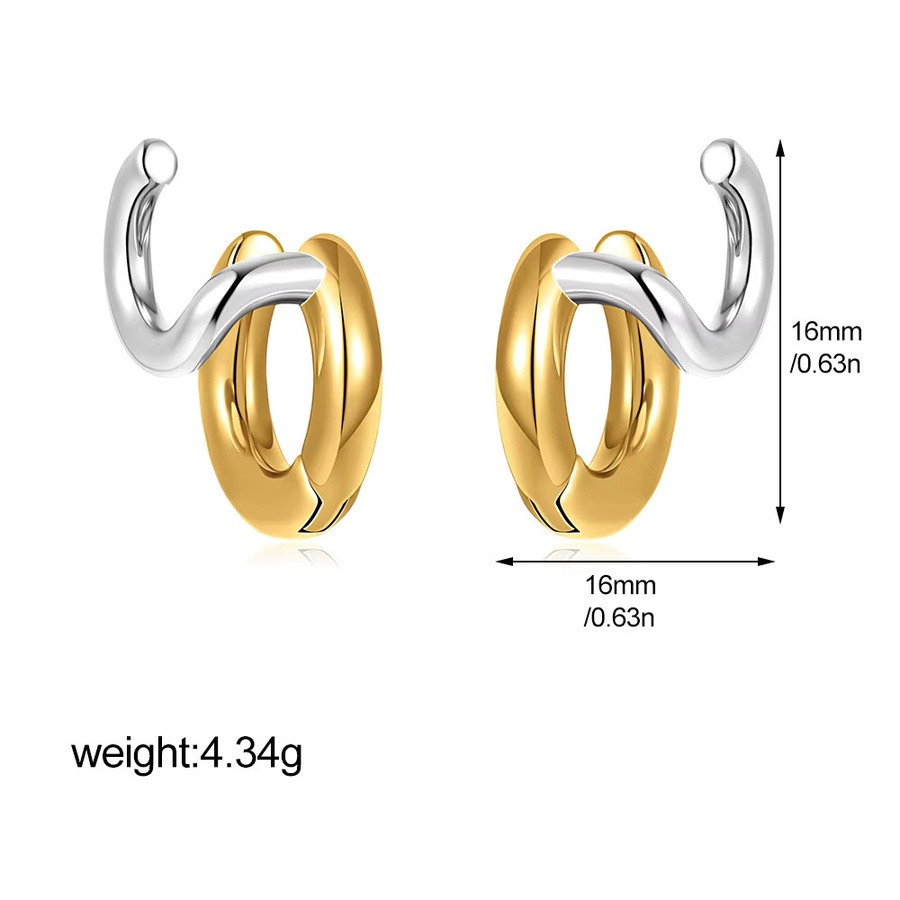 Erpels Ohrringe Edelstahl, Farbblockierung, Damen - Bild 3