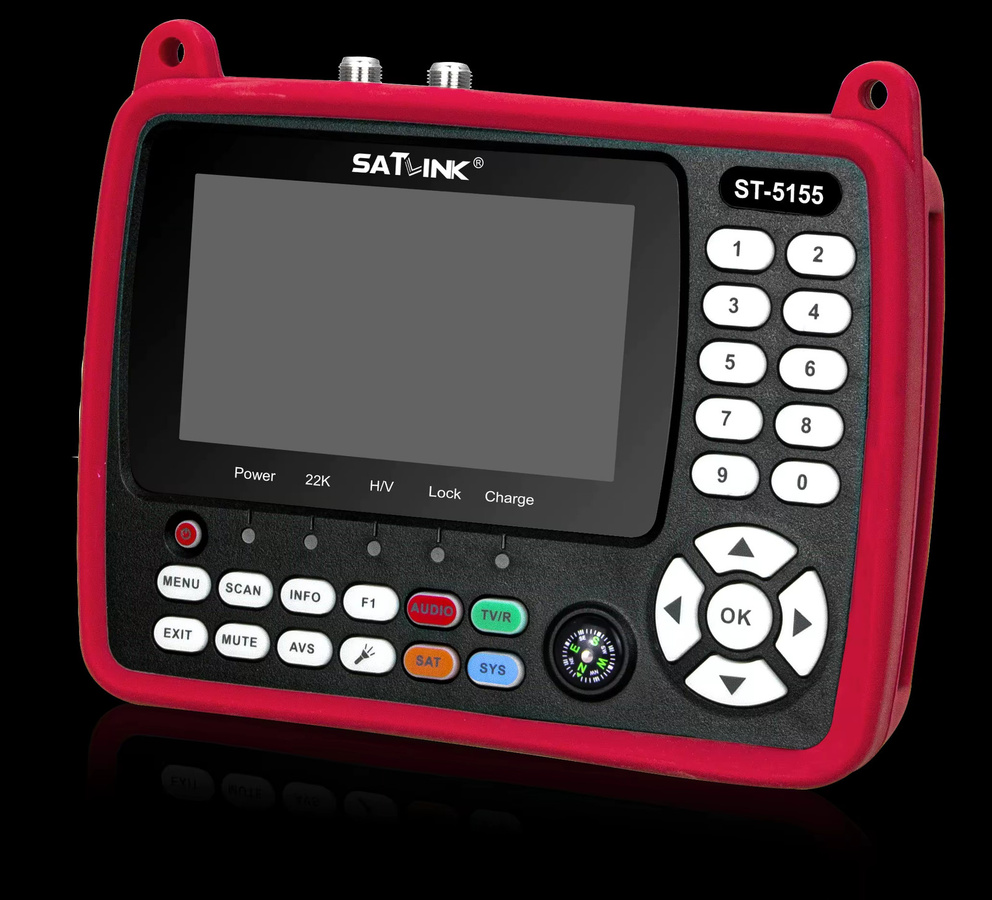 Satlink ST-5155 HD Satellitendetektor Combo DVB-S2, DVB-C und DVB-T2 mit MPEG4 und H.265 in Rot - Bild 2