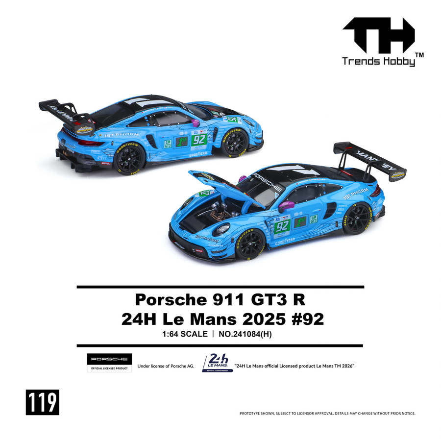 TH-Trends Hobby Porsche 911 GT3 R 24H Le Mans 2025, Modellauto, 1:64, Metall, ab 14 Jahren - Bild 2