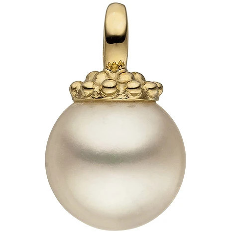 Colfem Anhänger 585 Gelbgold, Perle, Unisex - Bild 1