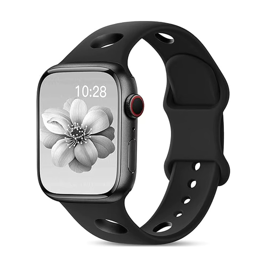 Silikonarmband für Apple Watch, Schwarz, Unisex - Bild 2
