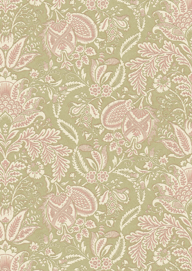 Lewis & Wood Tapete Wykeham in Spring Green mit floralem Botanical-Design und Art Nouveau-Stil - Bild 1