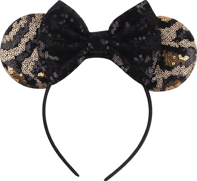 shinyize Haarband, Maus, Leopardenmuster, Pailletten, Unisex - Bild 1