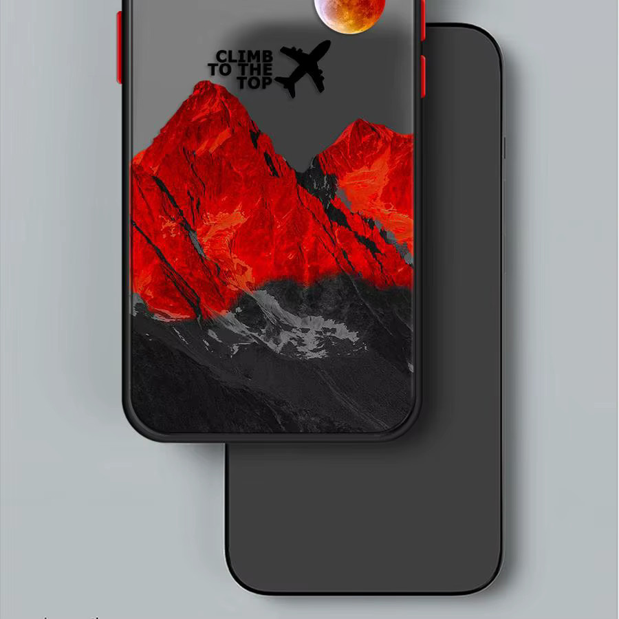 Mountain Peak Flugzeug Handyhülle für Apple iPhone 15 16 Pro Max 14 13 12 11 Plus XR SE Matt - Bild 3