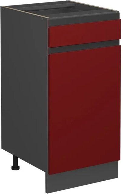 Vicco Küchenunterschrank R-Line J-Shape modern Anthrazit Rot Breite: 40 cm - Bild 2