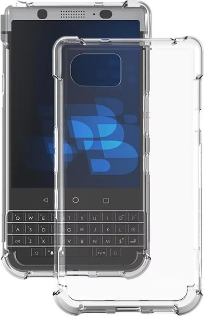 Rutschfeste transparente TPU Silikon Hülle für BlackBerry KEYone, Mercury und DTEK70 in Schwarz - Bild 1