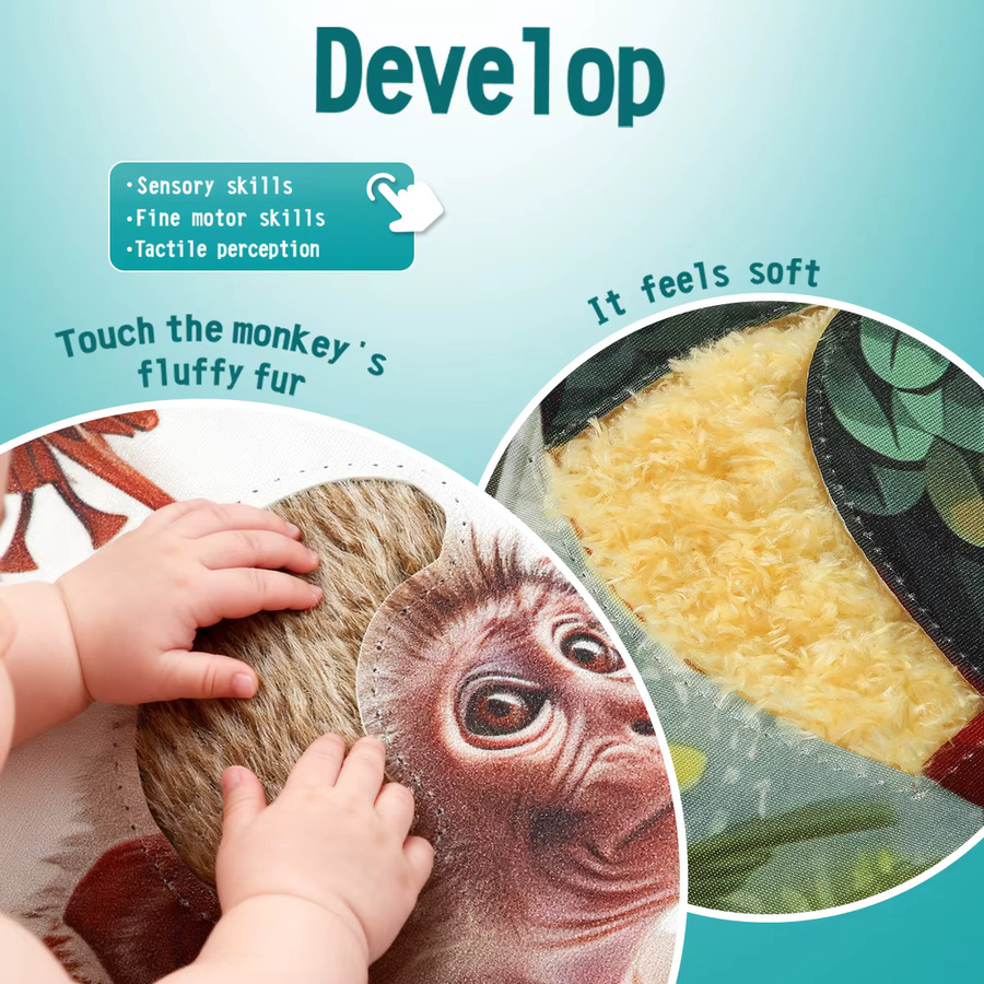 Dantrol Montessori Baby-Tierbuch, Puzzle-Bilderbuch, Plüsch / Textil - Bild 5