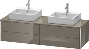 Duravit Waschtischunterschrank XSquare in Hochglanz Weiß, B/T/H: 160 x 54,8 x 40 cm - Bild 1