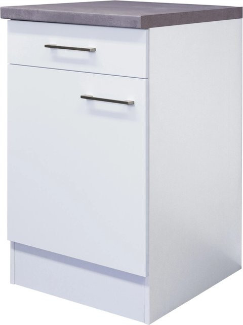 Flex-Well Küchenunterschrank Vita Weiß Matt B/H/T: 50 x 86 x 60 cm - Bild 1
