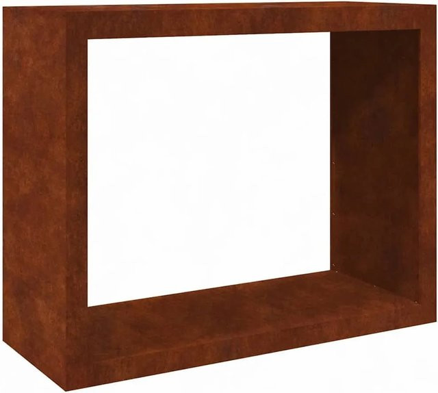 vidaXL Brennholzregal aus wetterfestem Metall in Braun B: 100 cm, T: 40 cm, H: 80 cm - Bild 1