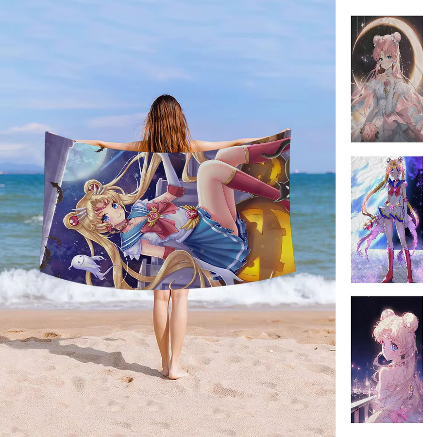S-Sailor M-moons Mikrofaser-Handtuch in Multicolour, saugfähiges und schnell trocknendes Strandtuch für Yoga und Schwimmen - Bild 3