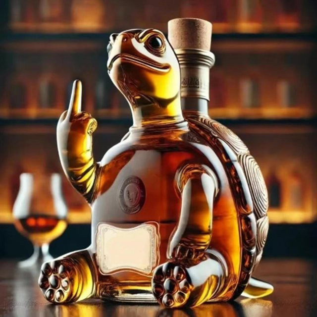 HOME9 Whiskey Karaffe mit lustigem Mittelfinger- und Enten-Design, transparent, 295 ml - Bild 1