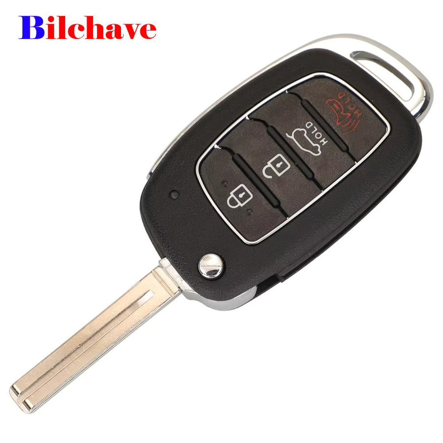 Jingyuqin Ersatzgehäuse für Hyundai Solaris Verna Reina Elantra ix25 Flip Fernbedienung Auto Schlüssel Shell Fob in Schwarz - Bild 2
