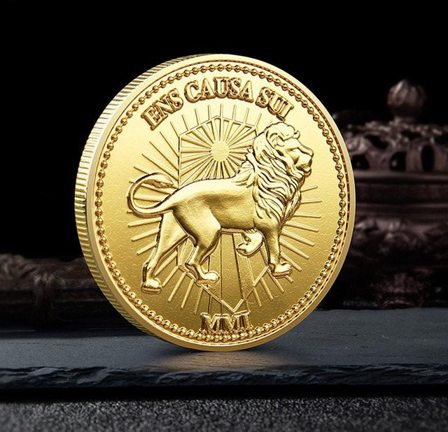 AVE John Wick Movie Gold Coin Cosplay Continental El Card Adjudicator in Gold und Schwarz - Bild 1