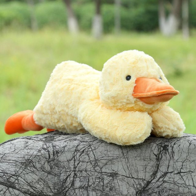 Gelbe Ente Blauer Elefant Plüschtier, Weiche Entenküken Puppe, Schlafkissen - Bild 1