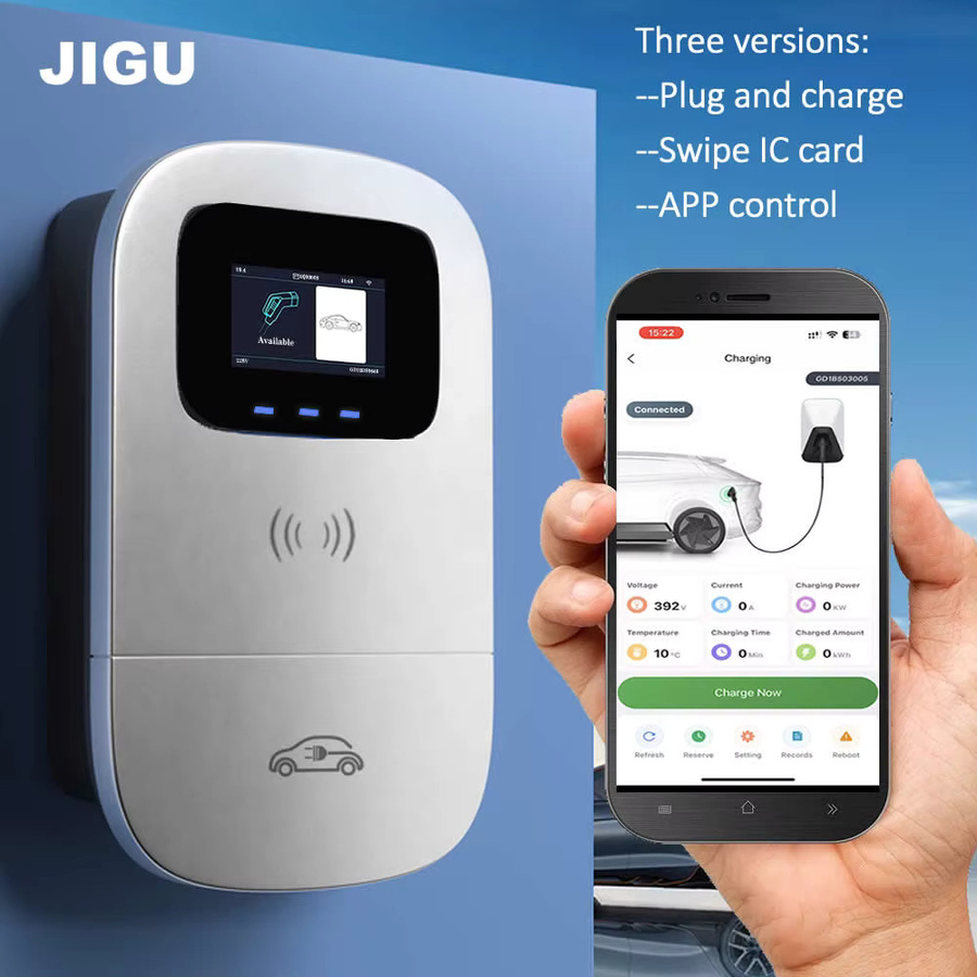 JIGU GBT Elektroauto-Ladestation mit WIFI App, 3-phasig, 16A, 11KW, Wallbox für EV-Ladegeräte (380V) - Bild 3