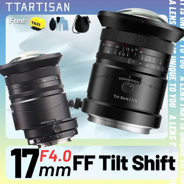 TTArtisan Tilt-Shift 17mm F4 Full Frame Weitwinkelobjektiv für Sony E, Nikon Z, Canon R, Sigma, Leica, Lumix L und Fujifilm GFX in Schwarz - Bild 1