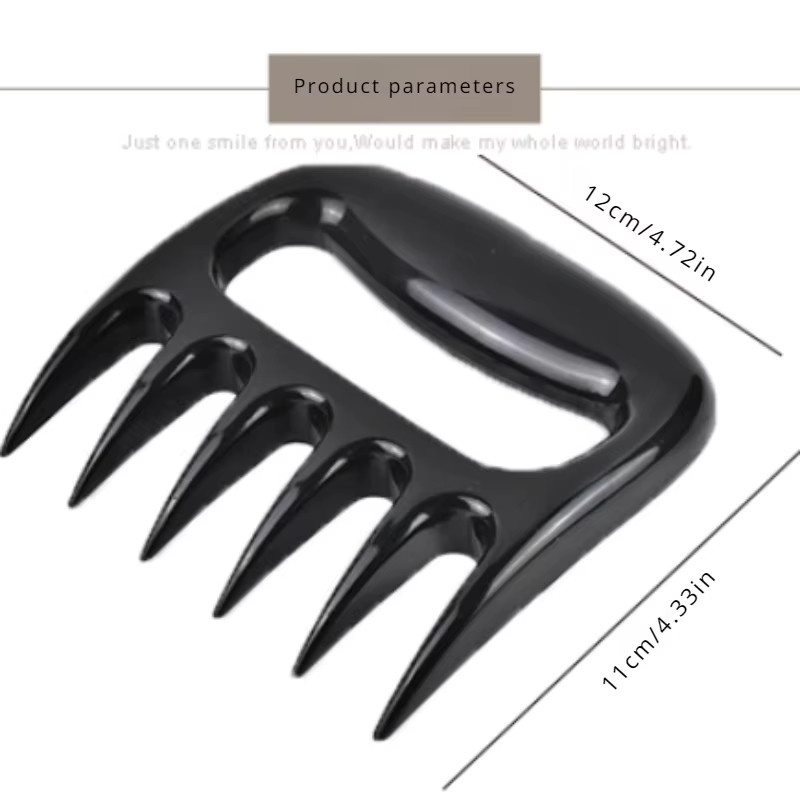 Fleischzerkleinerer Bärenklaue in Schwarz aus Kunststoff für Grillzubehör und zum Zupfen von Fleisch - Bild 6