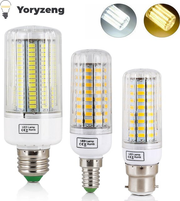 YORYZENG LED-Mais-Glühbirne Warmweiß mit 165 LEDs, E27 E14 B22 Fassung, ultrahell, ersetzt 150 W Halogenlampen - Bild 1