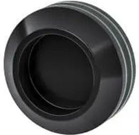 Hansaglas Glasschiebetür mit Muschelgriff in Schwarz Matt und Edelstahl-Elementen - Bild 1