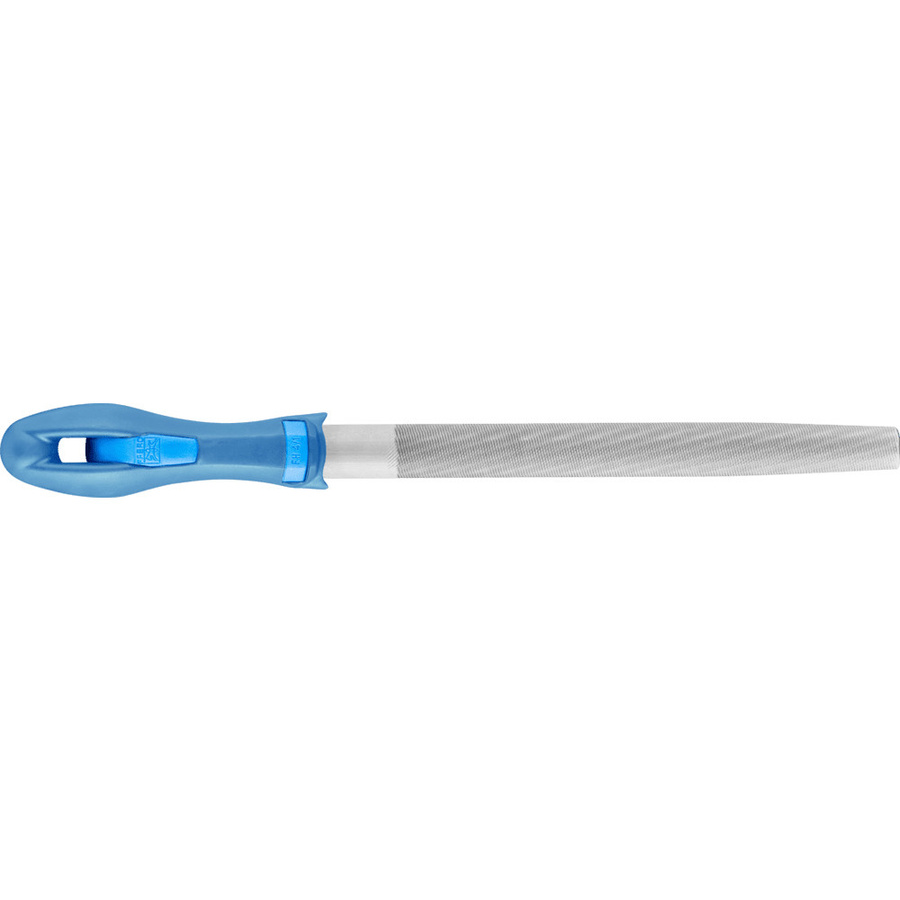 PFERD Werkstattfeile Halbrund-Spitz mit Ergonomie-Feilenheft, Kreuzhieb 1, Blau, Länge: 200 mm - Bild 2
