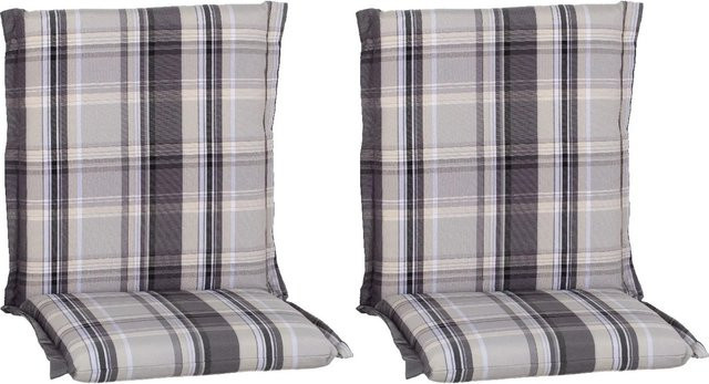 Beo Sitzauflage Niedriglehner Atika 2er-Set Karo Beige mit abnehmbarem Bezug - Bild 1
