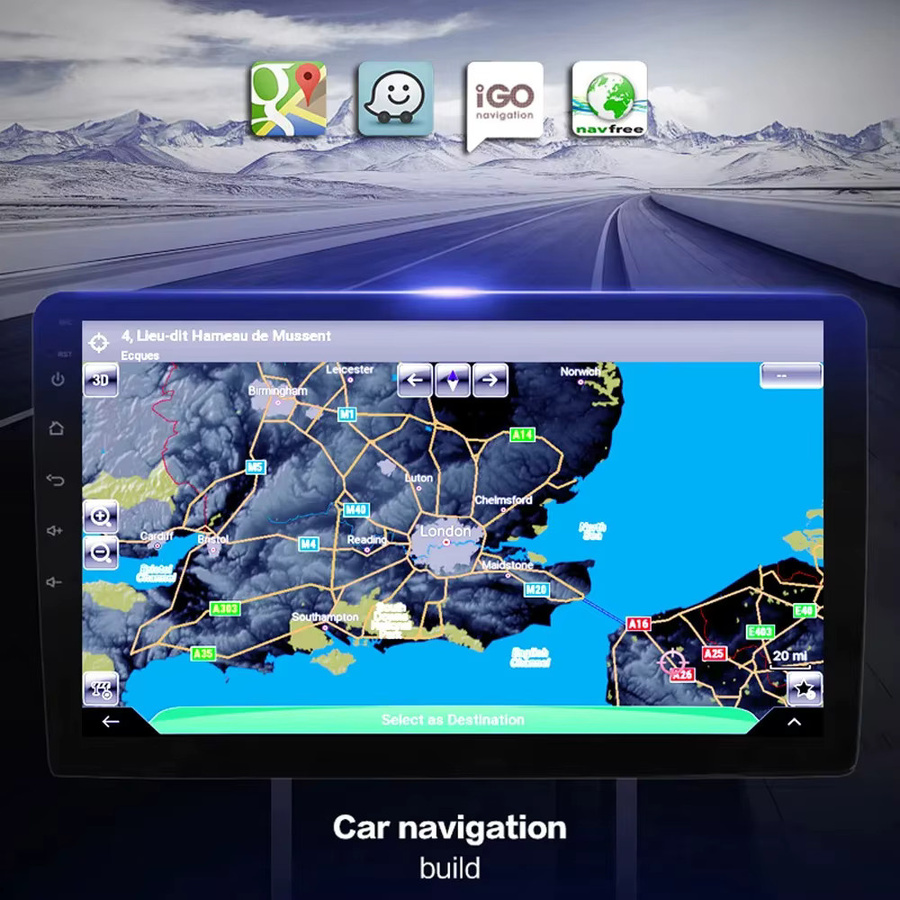 Icreative Android Multimedia Player für Ford Focus 2 3 Mk2 Mk3 2004-2011 mit Wireless Carplay, GPS und Bluetooth, 2din Stereo Autoradio in Schwarz - Bild 4
