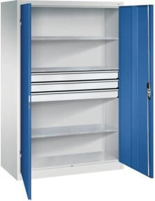 C+P Werkzeugschrank Acurado mit Schubladen und Türen, grau/blau, B/T/H: 195 x 120 x 60 cm - Bild 1